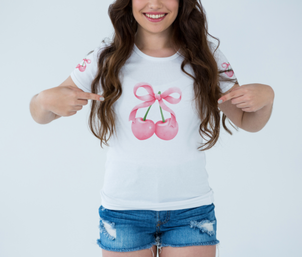 🍒 Sweet Cherry Bow Tee 🎀